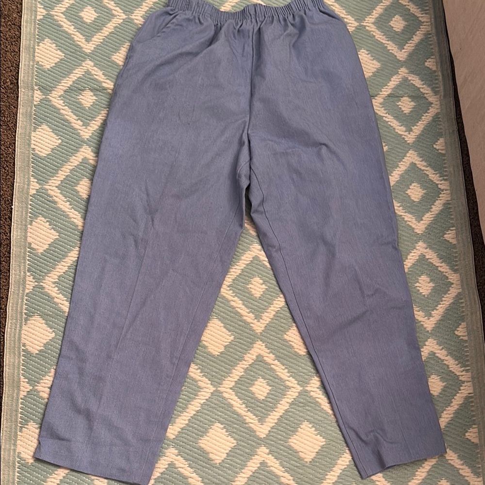 Women’s Blue Pants Large Elastic Waist